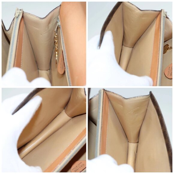 CELINE Macadam Canvas Shoulder Bag PVC Leather Brown Auth - Picture 14 of 16